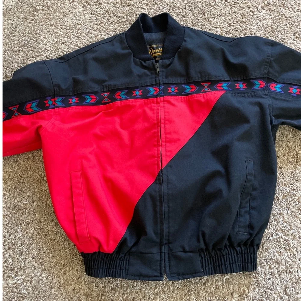 VTG Davis‎ James Southwestern Bomber Jacket Mens M Vintage Western Santa Fe USA